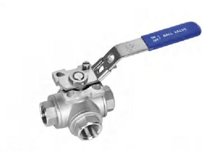 3 Way Ball Valve (L/T Port),Reduced Bore,Thread End,1ooowog